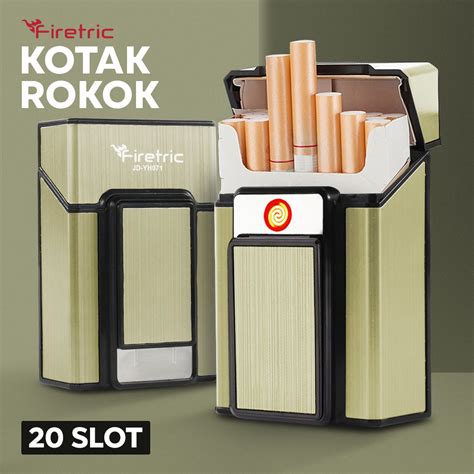 Firetric Focus Kotak Rokok 20 Slot Dengan Korek Elektrik Pyrotechnic