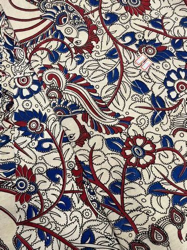 Handmade Kalamkari Vegetable Dye Silk Running Fabric At Rs Meter