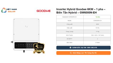 Gi S Inverter Hybrid Goodwe Kw Pha Bi N T N Hybrid Gw N Eh