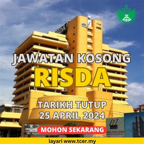 Pengambilan Pelbagai Jawatan Kosong Di RISDA 2024 TCER MY