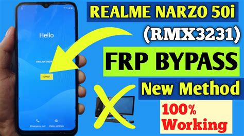 Realme Narzo 50i RMX3231 Frp Bypass New Method Without Pc 100