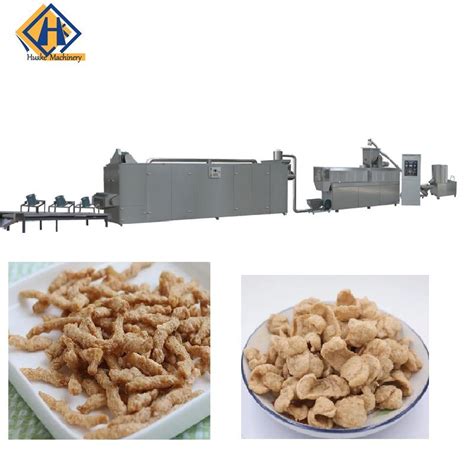 Twin Screw Extruder Textured Soya Protein Make Machine China Soya Protein Making Machine And