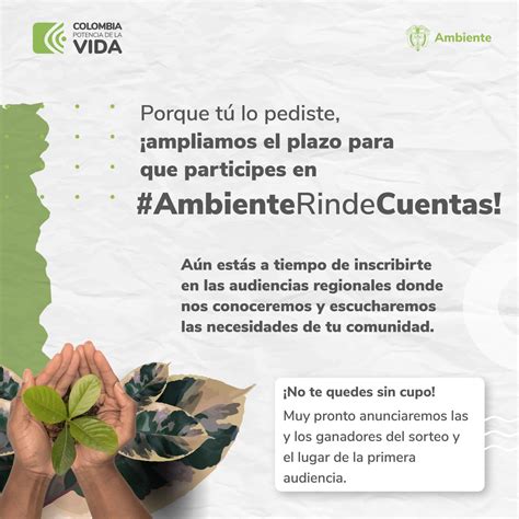 MinAmbiente Colombia on Twitter Ampliamos el plazo de inscripción