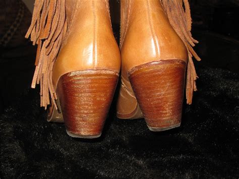 Sam Edelman Louie Ankle Boot Women S Tan Leather Fringe Size Us M