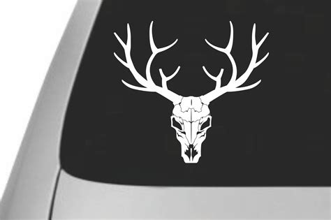 Deer Skull Vinyl Decal Outdoor Enthusiast Hunter Car Etsy