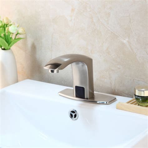 Bathroom Touchless Electronic Automatic Sensor Faucet Sink Basin Nickel