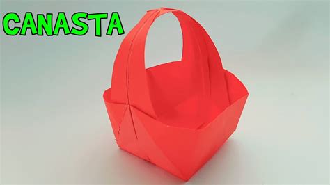 Como Hacer Una Canasta O Cesta De Caperucita Origami Y Papiroflexia