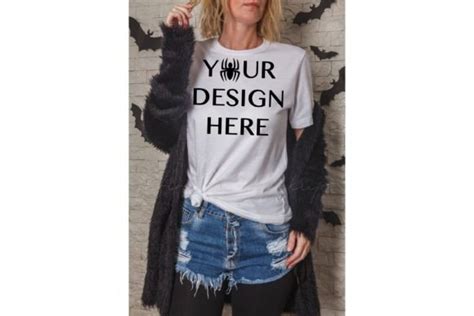 Halloween Tshirt Mockup Bella Canvas Graphic By InfiniTim Creative