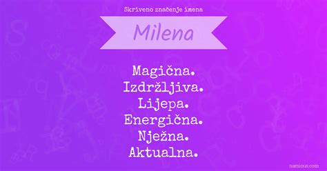 Skriveno značenje imena Milena | Namious