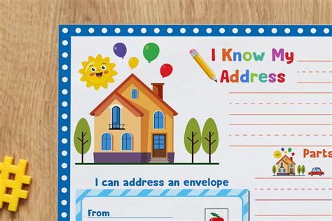 I Know My Address Kids Printable Life Skills Letter Address Worksheet