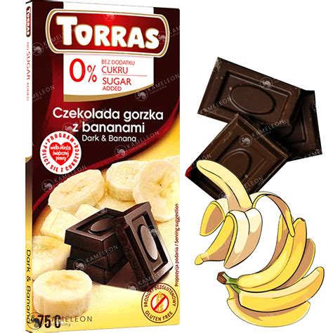 Czekolada Gorzka Z Bananami Bez Cukru Glutenu Bezglutenowa G Torras