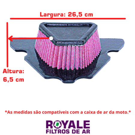 Comprar Filtro de Ar Esportivo Lavável Royale Kawasaki Z1000 Royale