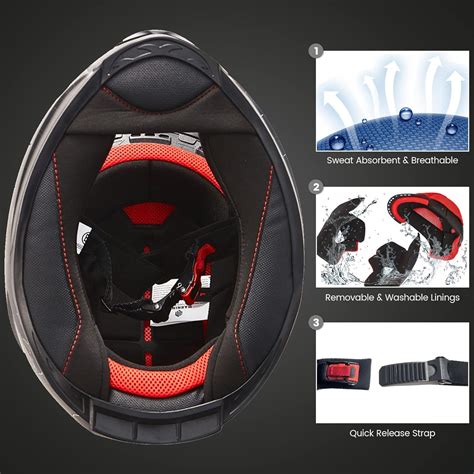 ILM Casco De Motocicleta De Cara Completa Para Hombres Y Mujeres Casco