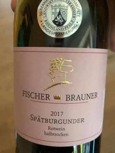 Fischer Brauner Spätburgunder Halbtrocken Vivino US