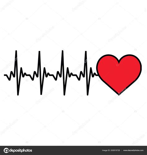 Heartbeat Line Heartbeat Vector Illustration Stock Vector Image by ...