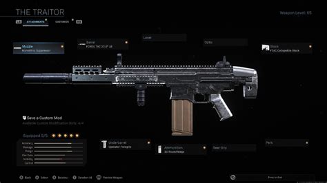 Modern Warfare FN Scar 17 Class Setup Multiplayer Weapon Attachments