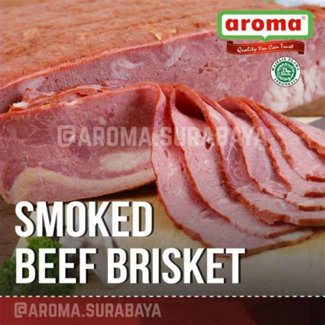 Jual Aroma Smoked Beef Brisket Bacon Gr Kg Daging Sapi Bacon