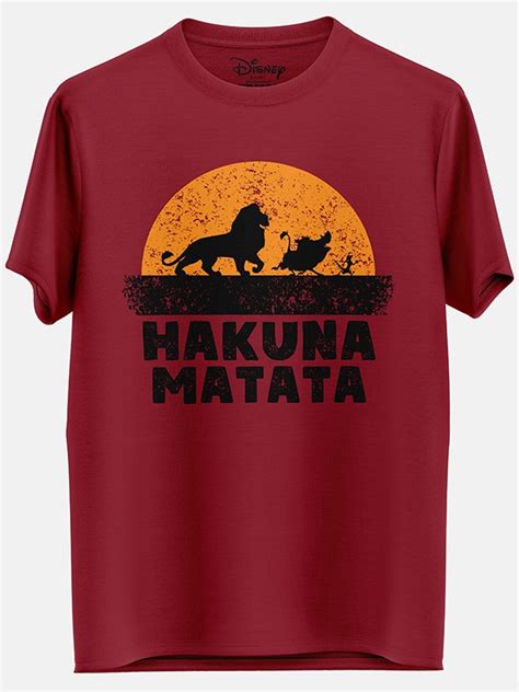 Hakuna Matata T Shirt Official Lion King Shirt Redwolf