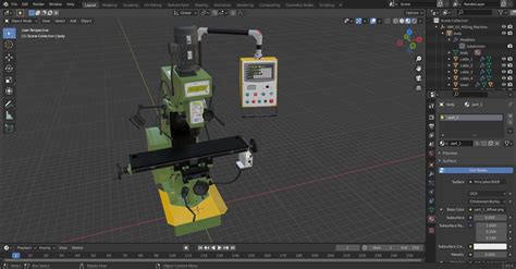 Wm 50 Milling Machine 3d Model 119 3ds Blend C4d Fbx Max Ma