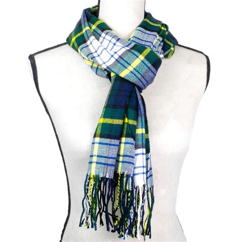 Womens Winter Warm 100 Cashmere Plaid Scarf High Quality Scotland Made Scarves Ebay