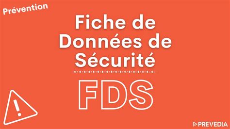 La Fiche de Données de Sécurité FDS YouTube