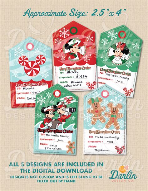 Gift Tag Dcl Fish Extender Merrytime Christmas Cruise Captain Mickey