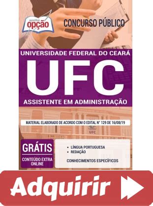 Apostila Concurso P Blico Ufc Assistente Em Administra O