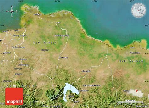 Satellite Map of Kab. Karawang
