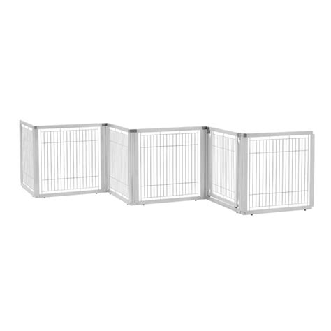 Richell Convertible Elite White Pet Gate 6 Panel, 135.8" x 31.5" x 29.1 ...