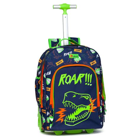 Mochila De Rodinhas Puket Dino Lala Lipe