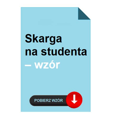 Skarga na studenta wzór POBIERZ