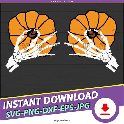 Skeleton Hand Pumpkin Boob SVG File Cricut Funny Fall Svg