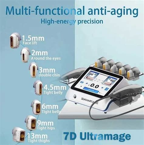 7D Hifu Focused Ultrasound Face Lifting Machine With 7 Cartridges