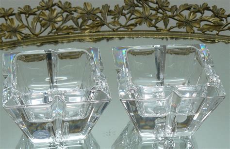 Rosenthal Lead Crystal Candle Holders Art Deco Crystal Etsy