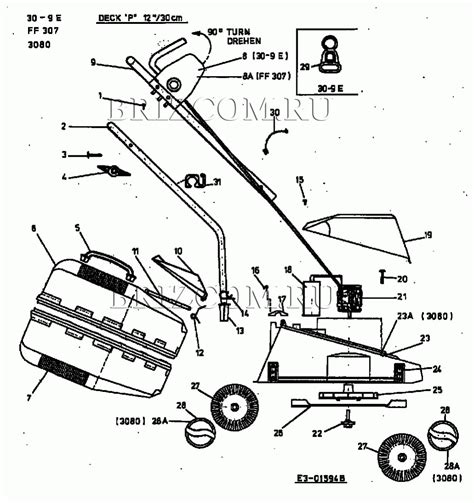 Запчасти для МТД 30-9 E 18A-P0C-600 (2003) | купить в Москве в интернет ...