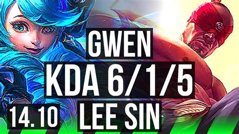 Gwen Vs Lee Sin Jgl Games Dominating Kr Master