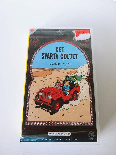 Vhs Film Tecknat Tintin Det Svarta Guldet K P P Tradera