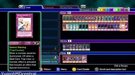 Yu Gi Oh MD Millennium Duels Evilswarm Deck DLC YouTube