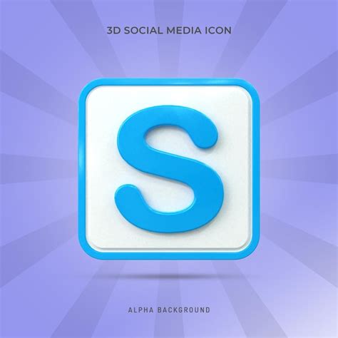 Skype Logotipo D Brillante Colorido Y Dise O De Iconos D De Redes