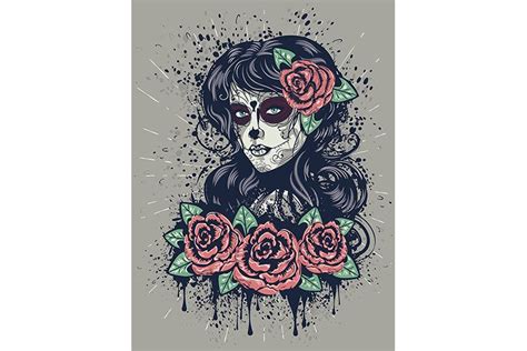 Day of Dead Girl Graphic by AnnArtshock · Creative Fabrica