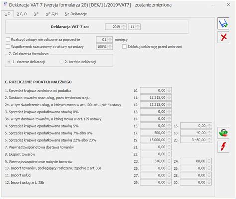 Wyliczenie Deklaracji Vat Baza Wiedzy Programu Comarch Erp Optima