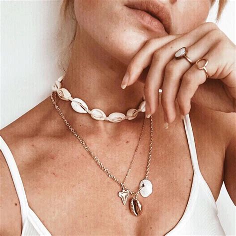 Save The Ocean Jewelry Natural Sea Shell Necklace Cowrie Choker Rope C