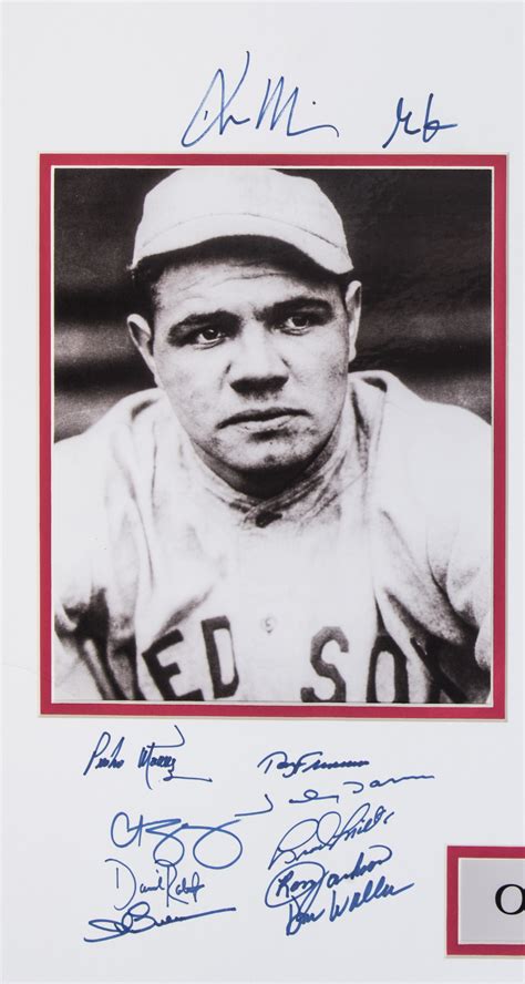 Lot Detail Boston Red Sox Team Signed Babe Ruth Collage Display With Signatures