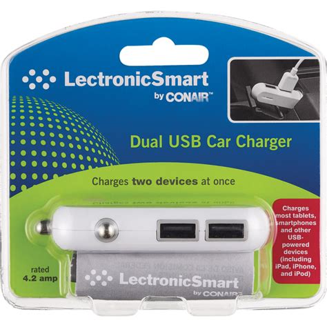 Conair Electronic Smart Dual Usb Car Charger 1 Ct Shipt