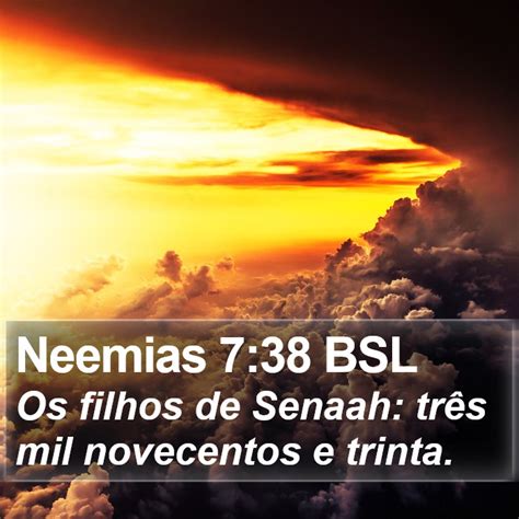 Neemias Bsl Os Filhos De Senaah Tr S Mil Novecentos E