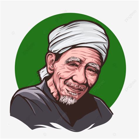 Illustration Of Kyai Haji Maimun Zubair Nu Nahdlatul Ulama Figure ...