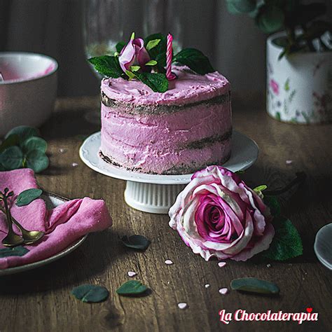 Nude Cake De Aniversario De Chocolate Ruby Y Buttercream De Fresa La Chocolaterapia