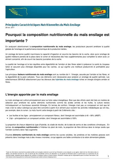 PDF Importante Pourquoi La Composition Nutritionnelle Du