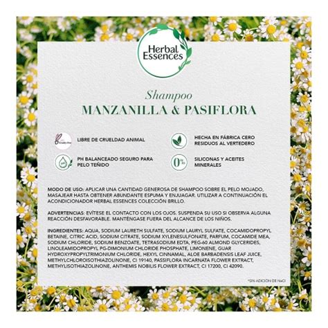 Shampoo Herbal Essences Brillo Manzanilla And Pasiflora 400 Ml Bodega Aurrera Despensa A Tu Casa