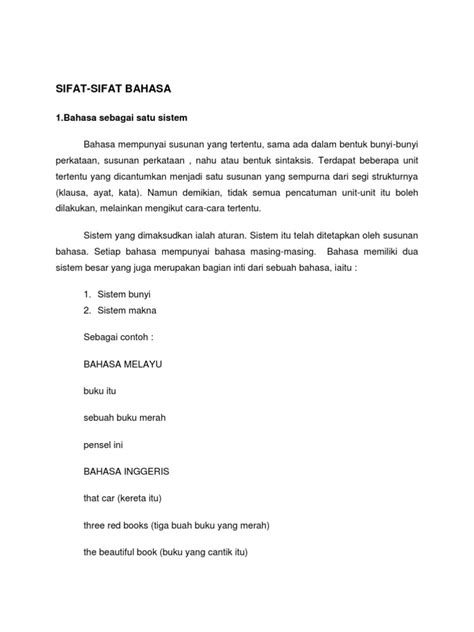 PDF Sifat Sifat Bahasa DOKUMEN TIPS